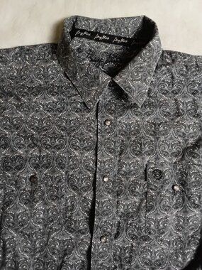 George Strait Pearl Snap Western Shirt Mens XXL Paisley Cowboy Rodeo Long Sleeve